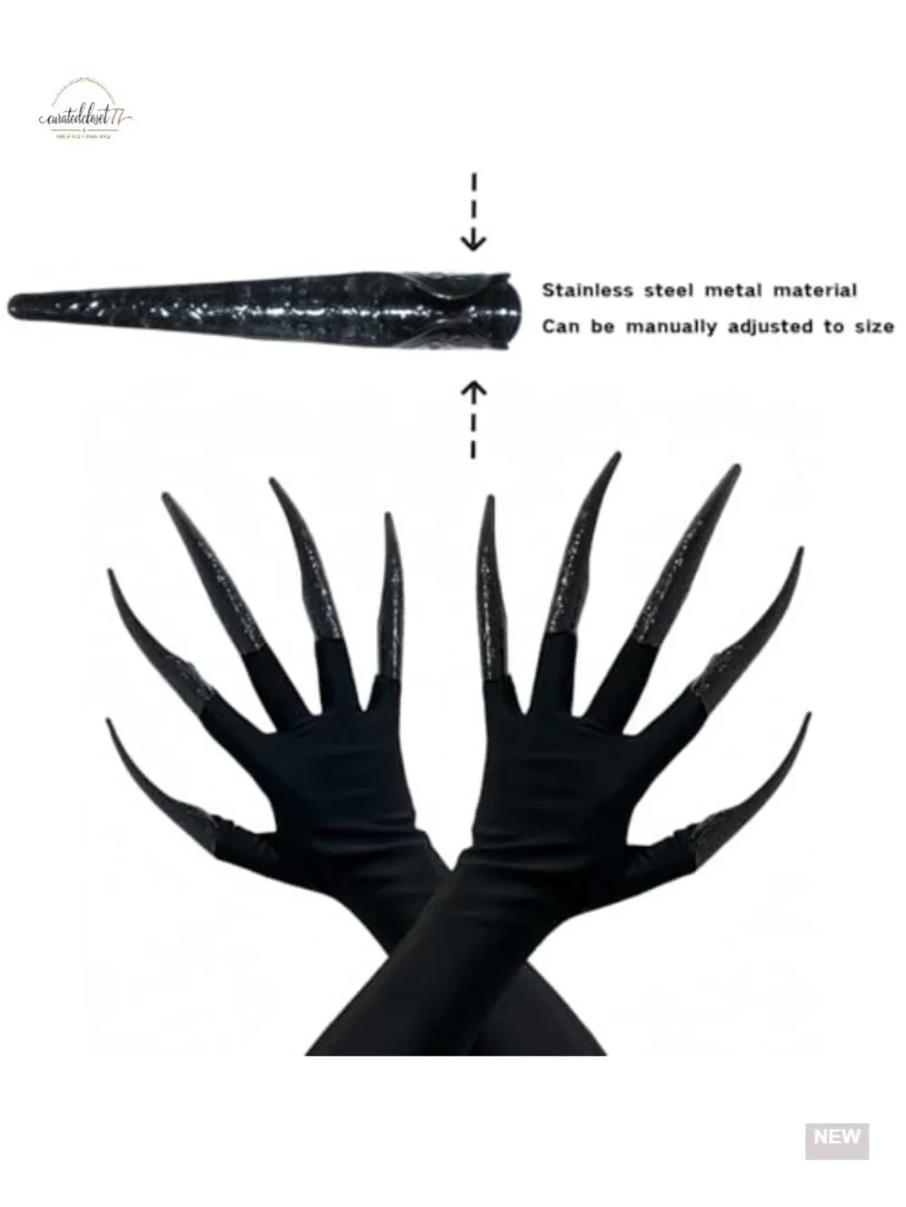 Long Finger Claw Gloves Halloween Vampire Witch Demon Cosplay Costume
